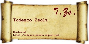 Todesco Zsolt névjegykártya